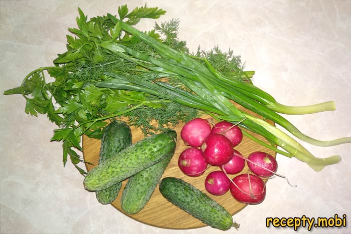 овощи для окрошки - фото шаг 3