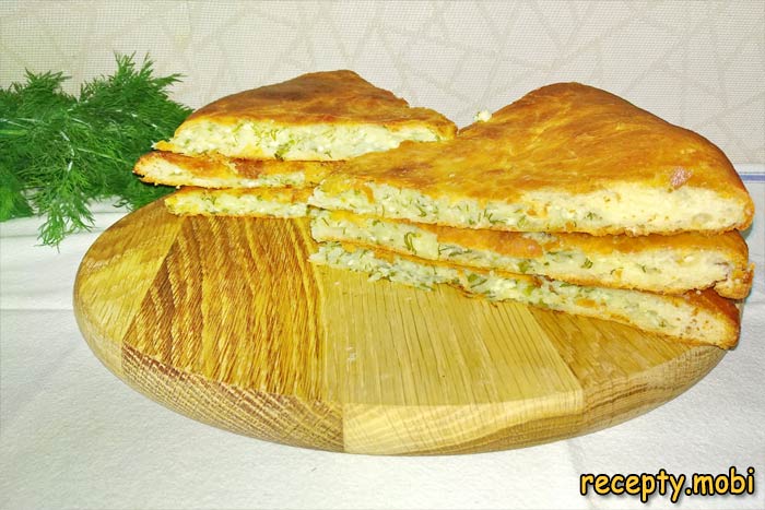 Ossetian pie with cheese and potatoes