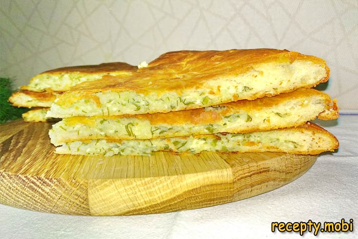 Ossetian pie with cheese and potatoes