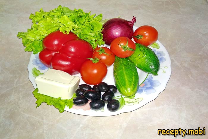 ингредиенты для салата греческого - фото шаг 1