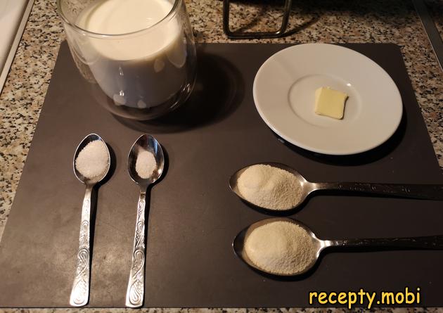 ингредиенты для приготовления каши на молоке - фото шаг 1