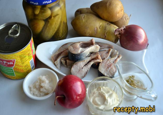 продукты для салата из сельди с картофелем - фото шаг 1
