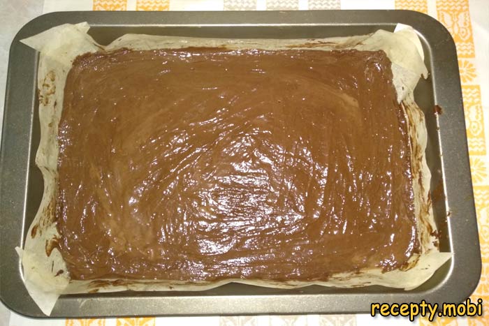 chocolate dough in a baking dish - photo step 19