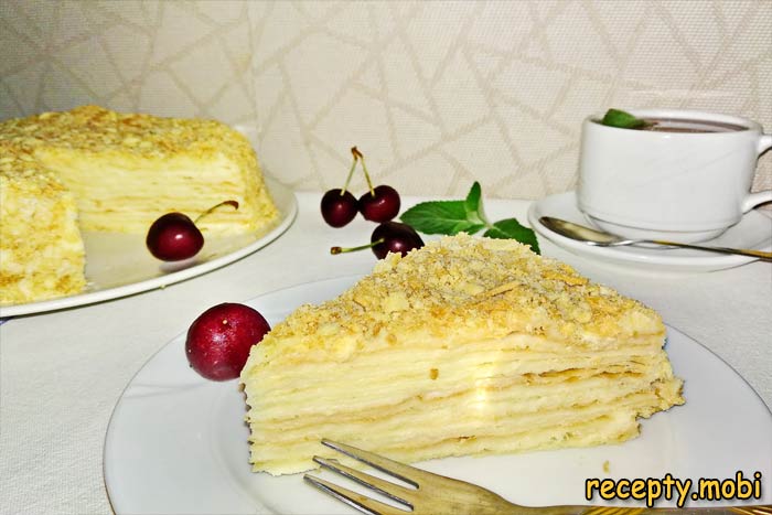 Classic Napoleon Cake With Custard 