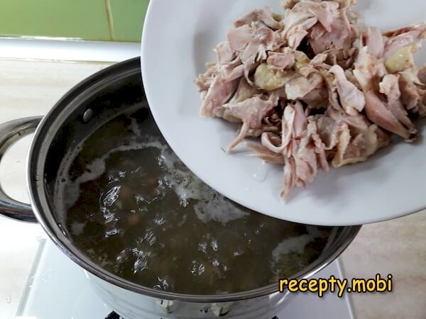 приготовление супа из зеленой чечевицы с курицей - фото шаг 17