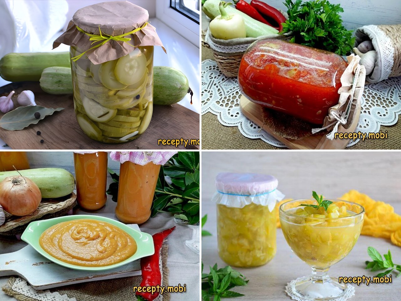 Заготовки из кабачков на зиму: маринованные кабачки, тёщин язык, икра и варенье