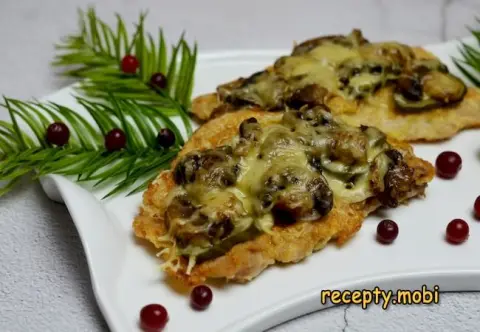 Отбивные из свинины с грибами – пошаговый рецепт в домашних условиях