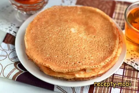 Yeast Pancakes on Milk with Holes