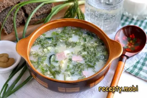 Окрошка на кефире и минералке с колбасой – пошаговый рецепт в домашних условиях