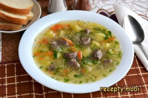 Суп из куриных сердечек – пошаговый рецепт в домашних условиях