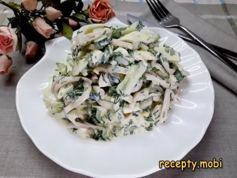 Salad with Squid and Fresh Cucumber