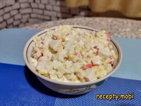 Салат с крабовыми палочками и рисом – пошаговый рецепт