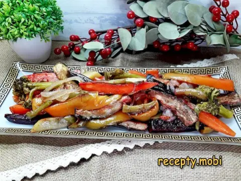 Овощи запеченные в духовке на противне – пошаговый рецепт