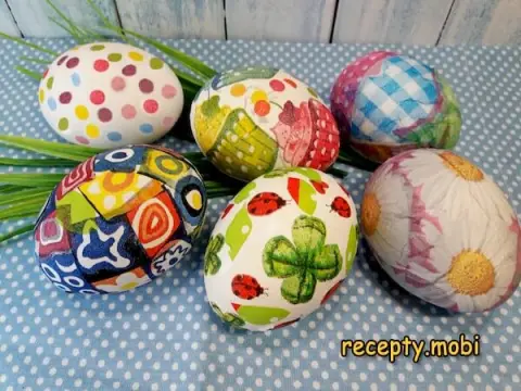 Decoupage of Easter Eggs