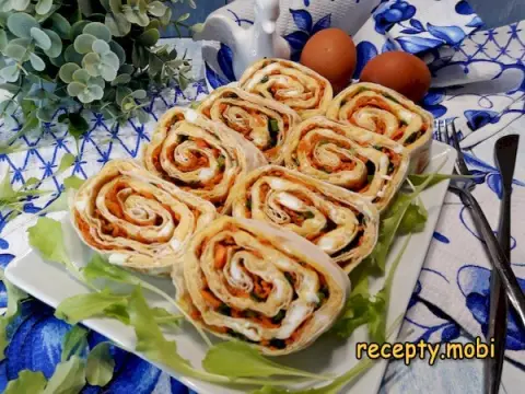 Lavash Roll with Korean Carrots
