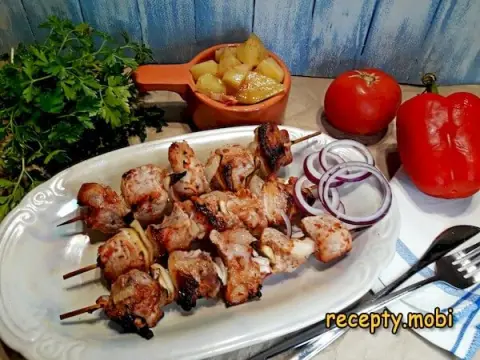 Oven Pork Shashlik on Skewers