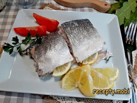 Sea bass in the oven in foil