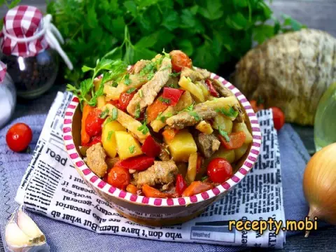 Pork Stew with Vegetables, Celery, and Ginger