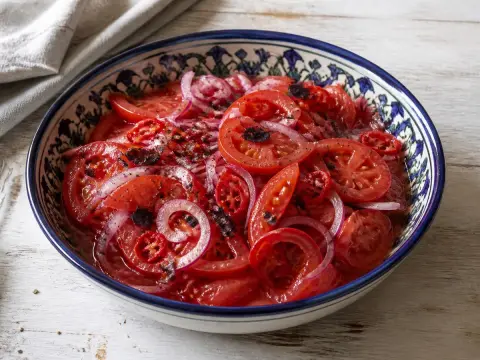 Achichuk Salad: Classic Uzbek Tomato and Onion Recipe