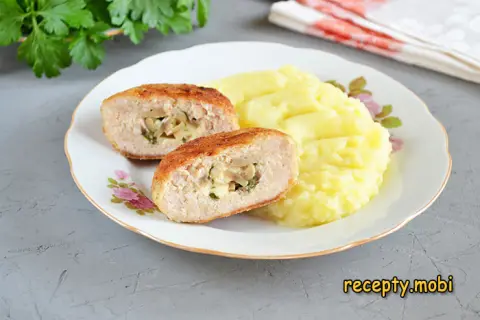 Мясные зразы с грибами