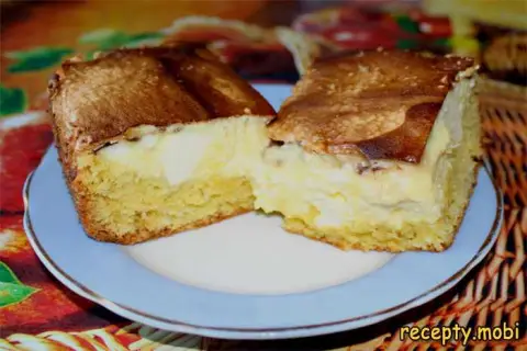 Творожно-яблочный пирог