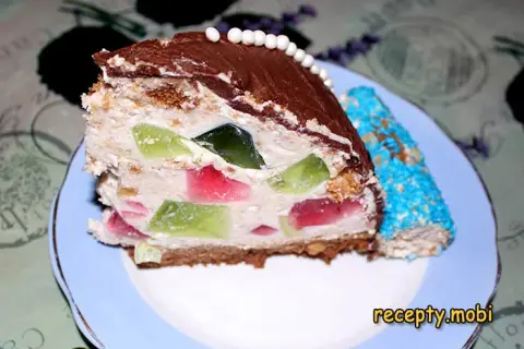 Cottage Cheese Cake with Gelatin 'Hat'