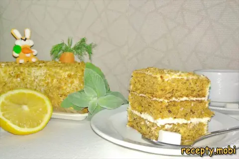 Морковный торт с сырным кремом и грецкими орехами – пошаговый рецепт в домашних условиях