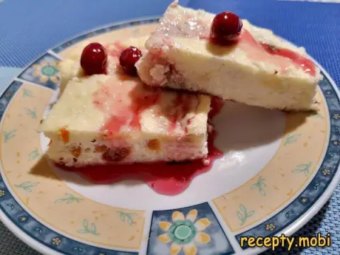 Cottage Cheese Casserole with Bananas in the Oven