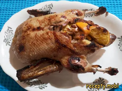 Duck with Apples and Oranges in the Oven