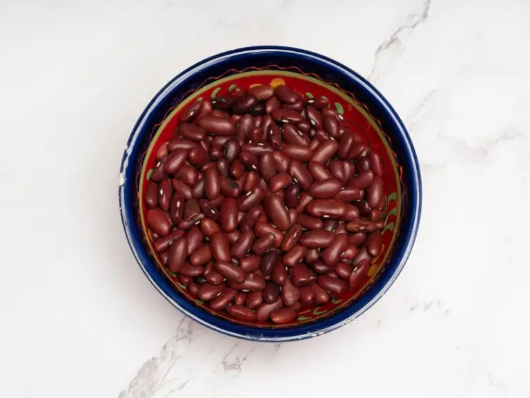 Beans soaking in water