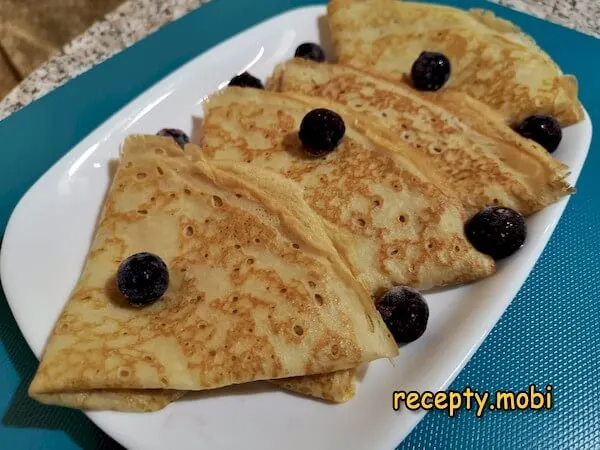 Тонкие блины на кислом молоке с дырочками