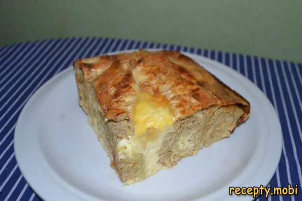 Пирог из лаваша с мясом