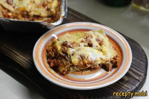 Лазанья с мясным фаршем