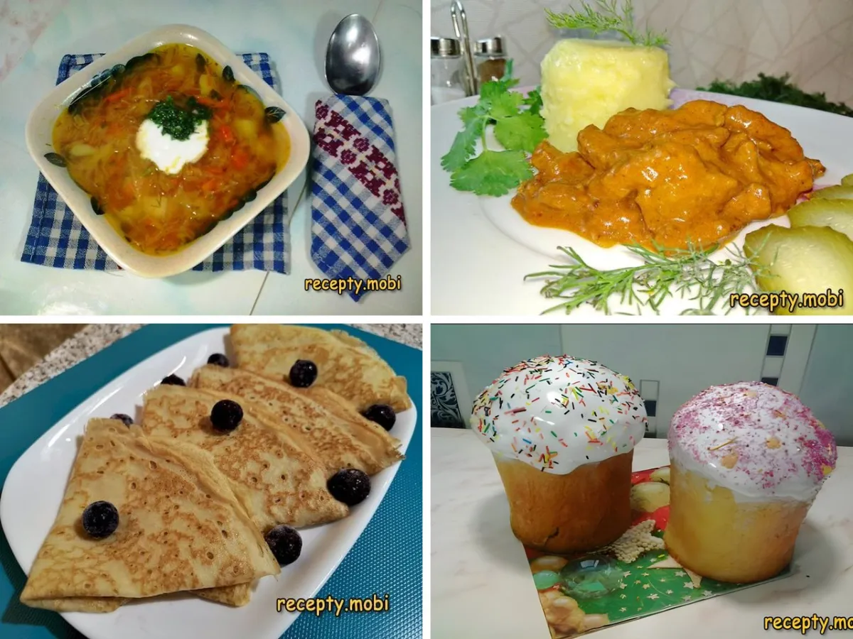 Русская кухня: щи, бефстроганов, блины и пасхальный кулич