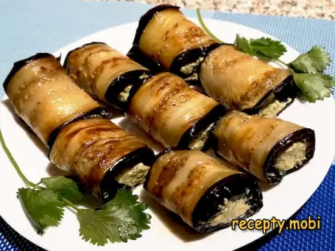 Рулетики из баклажанов с грецкими орехами – пошаговый рецепт в домашних условиях