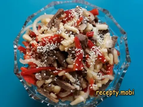 Салат с говядиной и болгарским перцем – пошаговый рецепт в домашних условиях