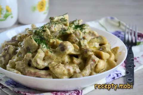 Бефстроганов из говядины с грибами – пошаговый рецепт в домашних условиях