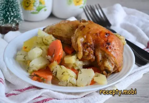Chicken with Potatoes in the Oven in a Roasting Bag