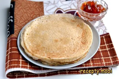 Lenten pancakes with mineral water