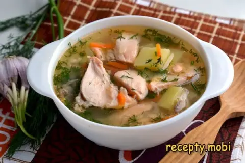 Fish Soup from the Head and Tail of Pink Salmon