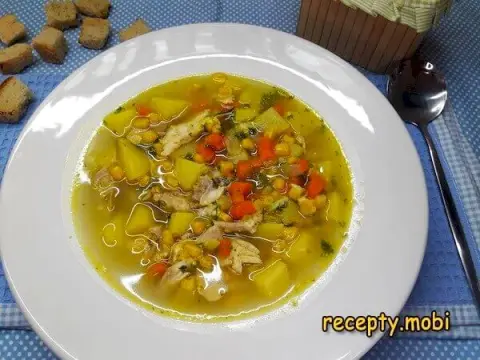 Суп с консервированной кукурузой и курицей – пошаговый рецепт
