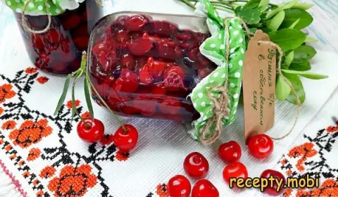 Вишня в собственном соку без косточки на зиму – пошаговый рецепт