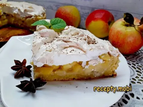 Яблочный пирог с меренгой – пошаговый рецепт