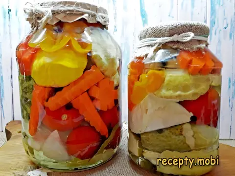 Vegetable Assortment for Winter Without Sterilization