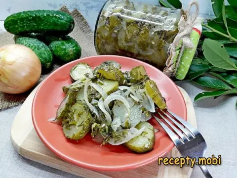 Салат Нежинский из огурцов на зиму – пошаговый рецепт
