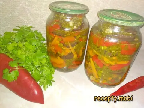 Pickled Eggplants with Peppers (Winter Preserves)