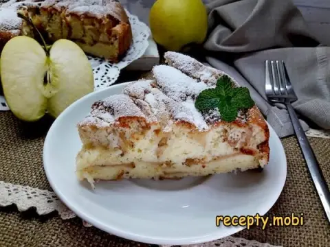 Шарлотка с яблоками без разрыхлителя и соды – пошаговый рецепт