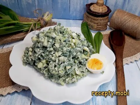 Ramson Salad with Egg and Cucumber