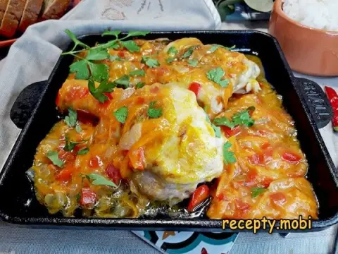 Куриные ножки на сковороде с подливкой