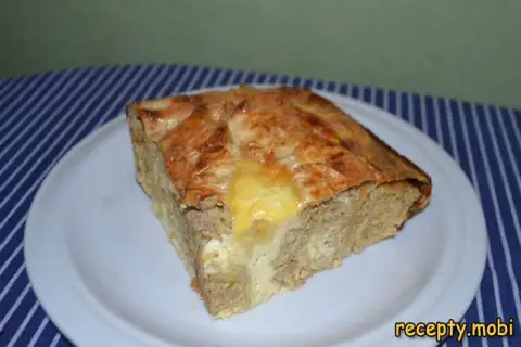Мясной пирог из лаваша с фаршем в духовке – без теста